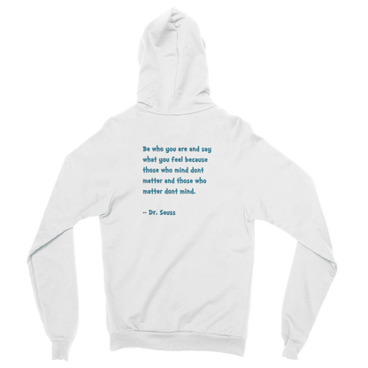 Hoodie - Be Who You Are Heart Zip Hoodie