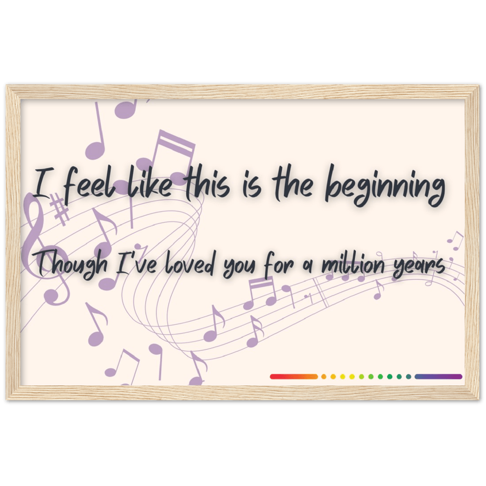 Wall Art - A Million Years - Loved Lyrics Series | LGBTQIA+ Queer Wall Art