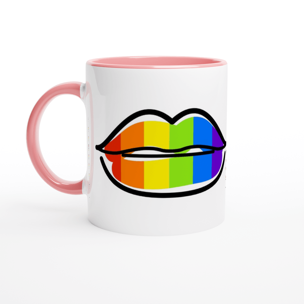 Mug - Rainbow Pride Lips Mug - LGBTQIA+ Queer