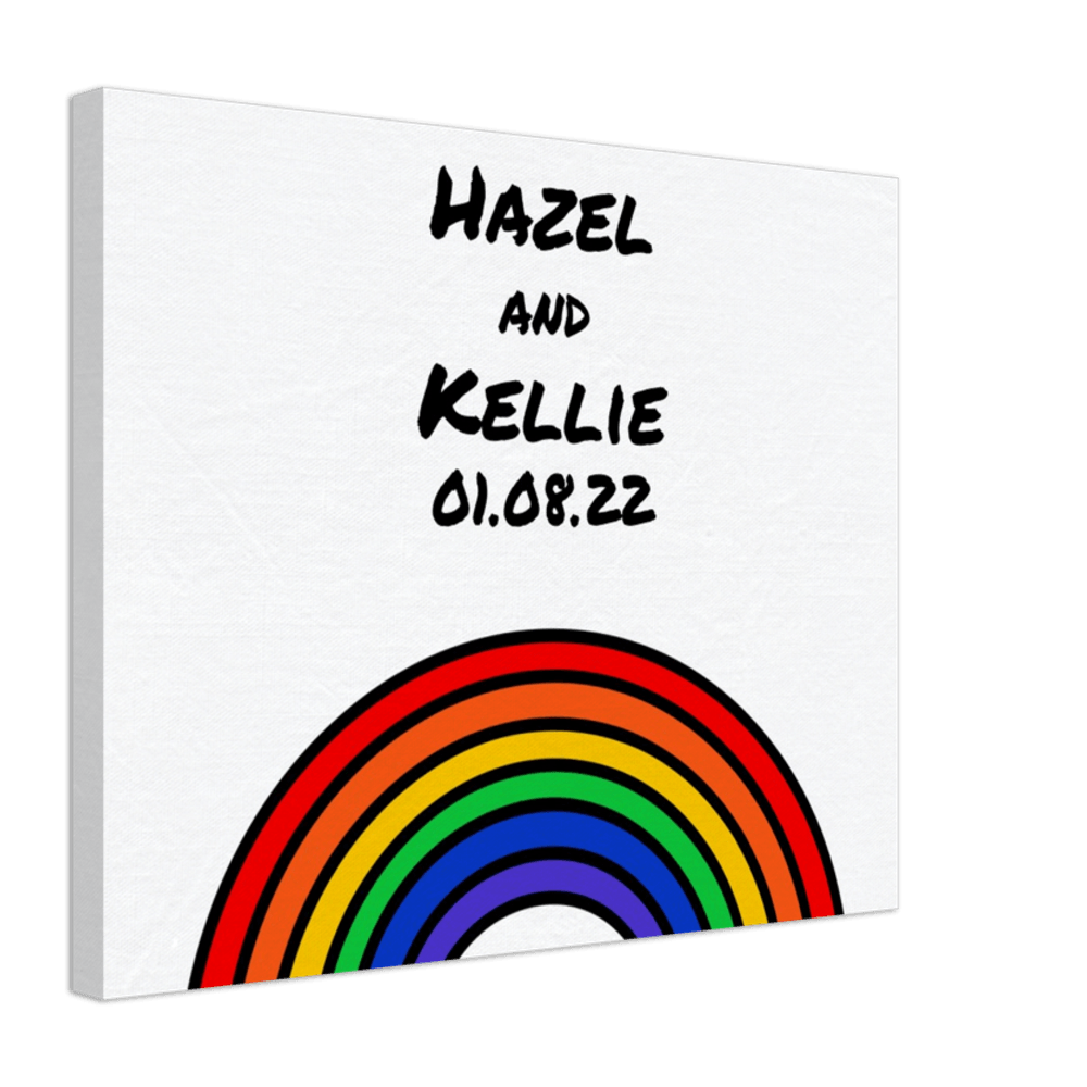 Wedding Guest Books - Rainbow Pride Signature Canvas - Wedding Guest Book - LGBTQIA+ Queer