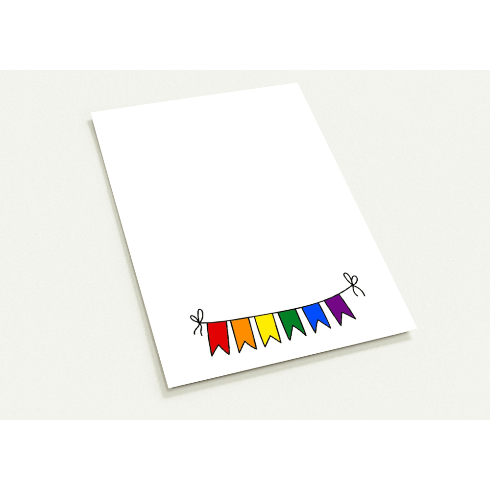 Invitation - Pride Flag Banner Invitation Paper - Pack Of 10