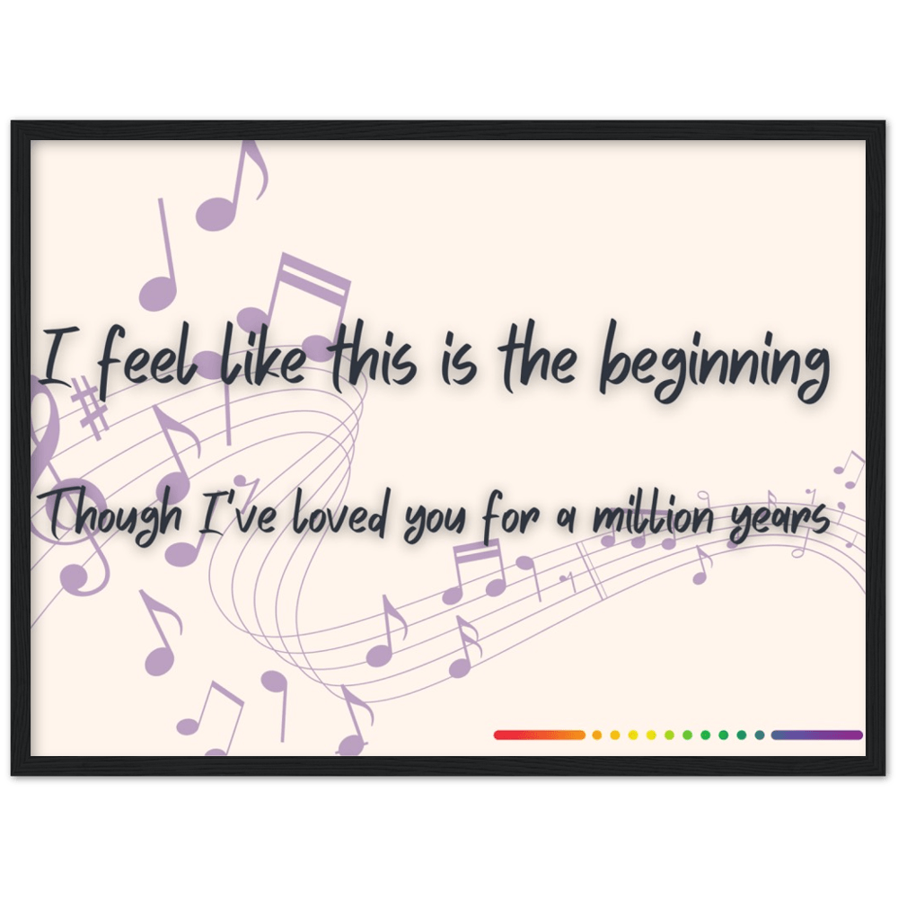 Wall Art - A Million Years - Loved Lyrics Series | LGBTQIA+ Queer Wall Art