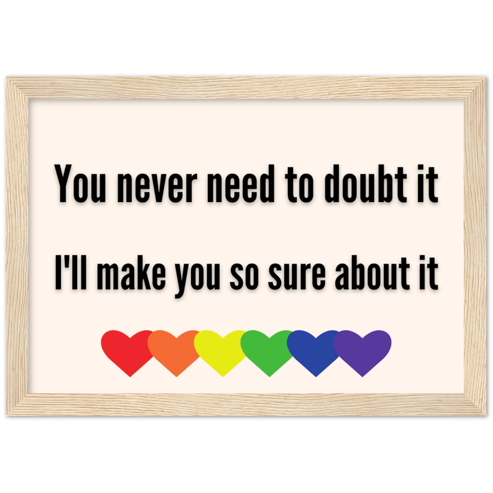 Wall Art - So Sure - Loved Lyrics Series | LGBTQIA+ Queer Wall Art