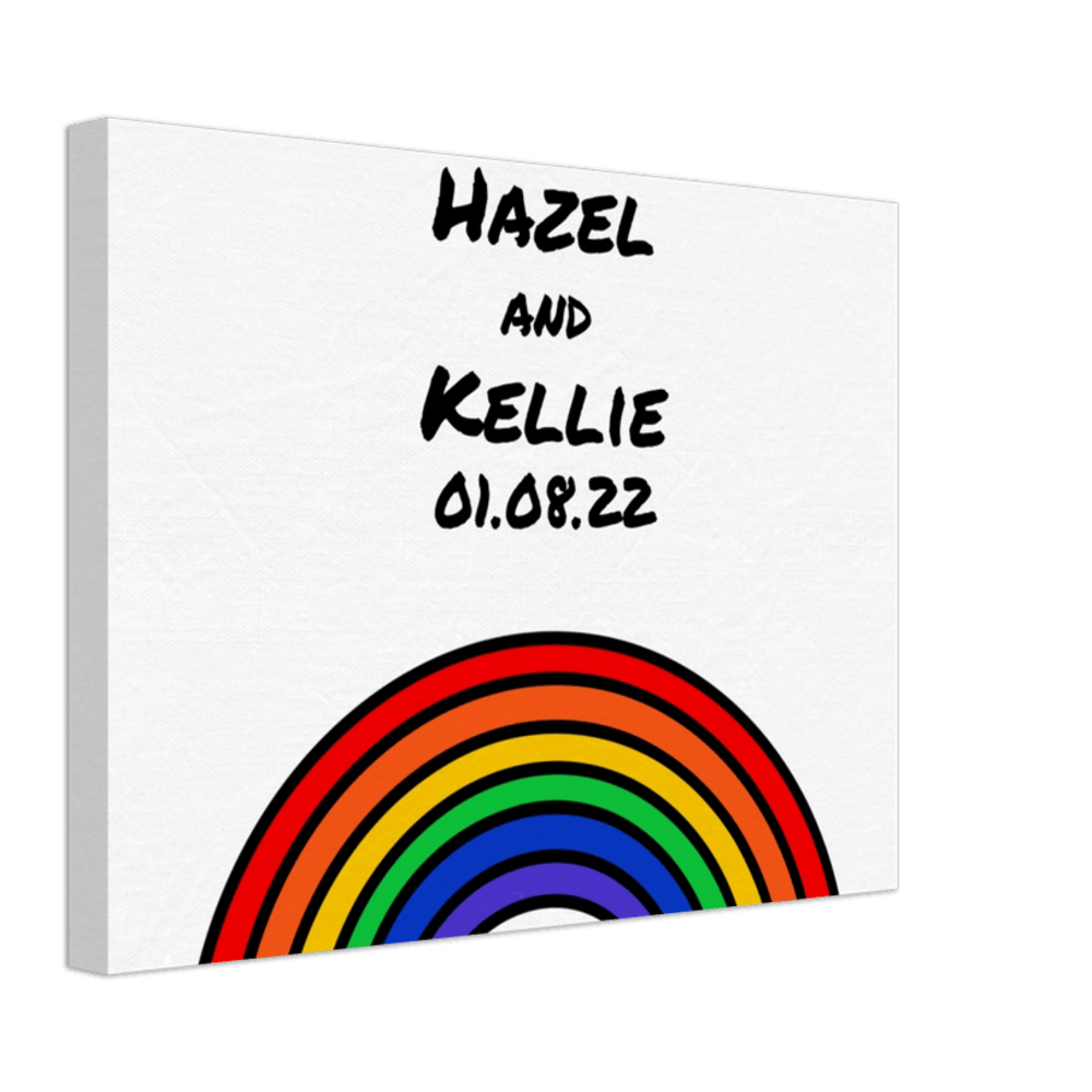 Wedding Guest Books - Rainbow Pride Signature Canvas - Wedding Guest Book - LGBTQIA+ Queer