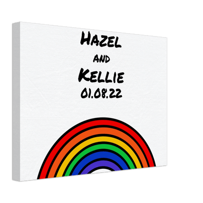 Wedding Guest Books - Rainbow Pride Signature Canvas - Wedding Guest Book - LGBTQIA+ Queer