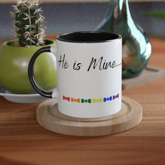 Mugs - He Is Mine Ceramic Mug - LGBTQIA+ Queer