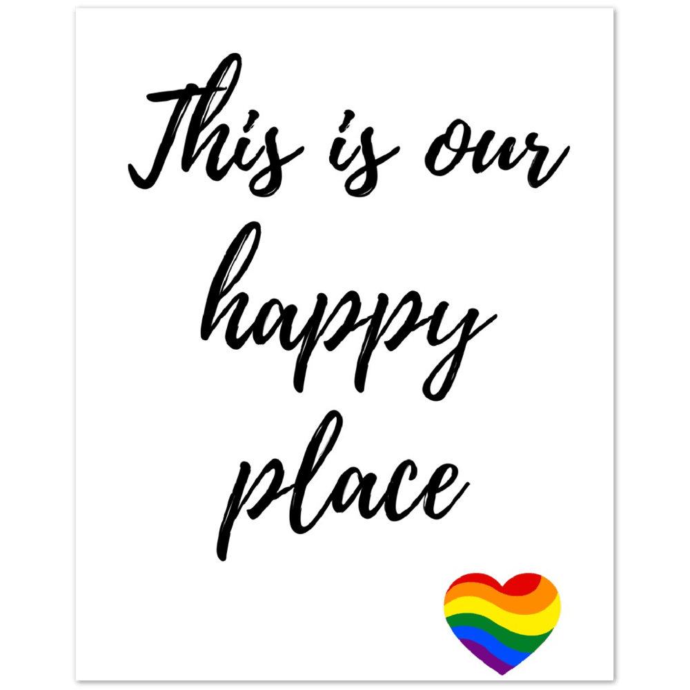 Wall Art - Happy Place - Quote Art Series - Foam Print