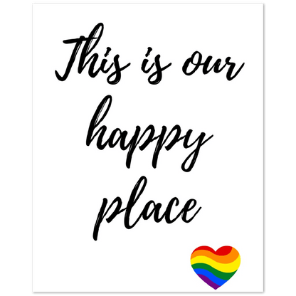 Wall Art - Happy Place - Quote Art Series - Foam Print