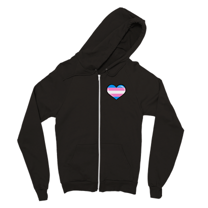 Hoodie - Be Who You Are Heart Zip Hoodie