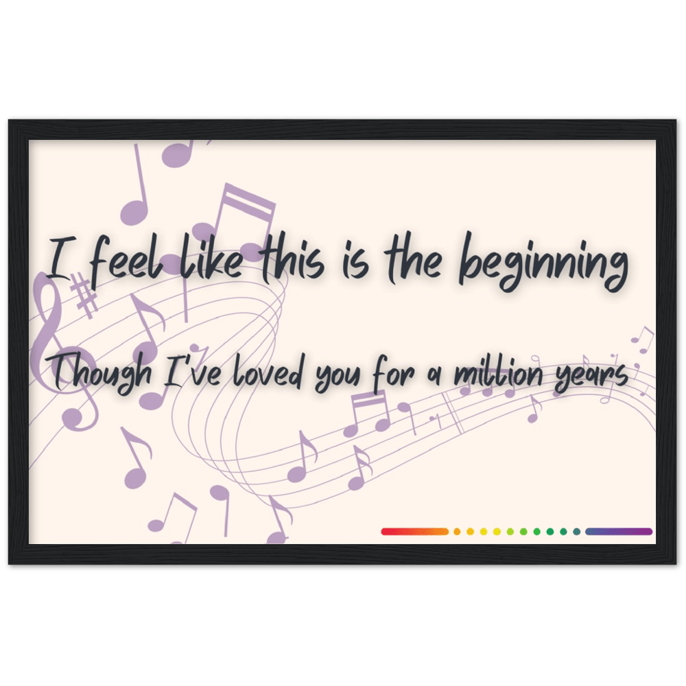 Wall Art - A Million Years - Loved Lyrics Series | LGBTQIA+ Queer Wall Art