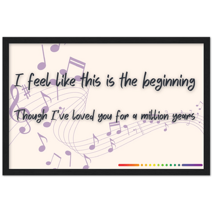 Wall Art - A Million Years - Loved Lyrics Series | LGBTQIA+ Queer Wall Art