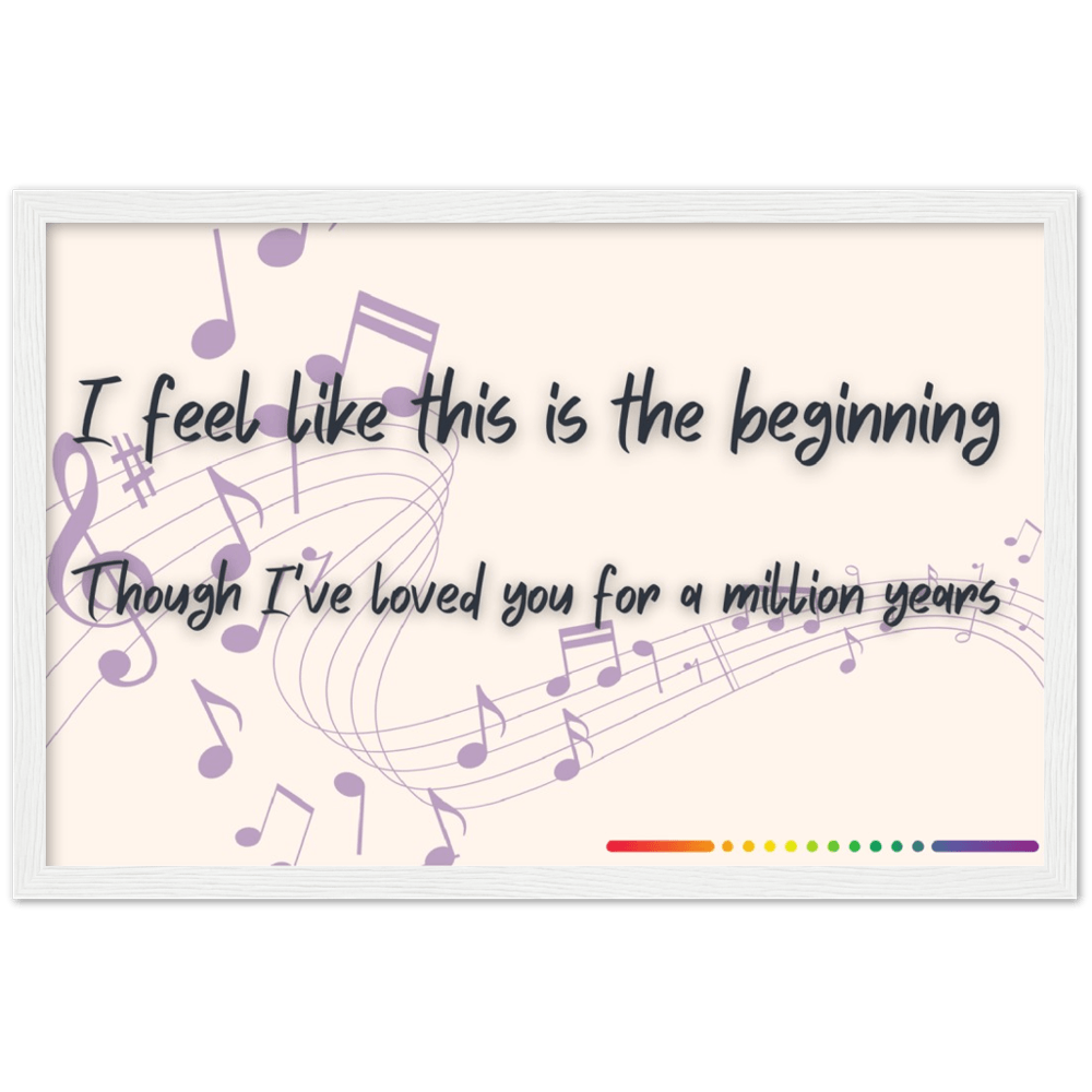 Wall Art - A Million Years - Loved Lyrics Series | LGBTQIA+ Queer Wall Art