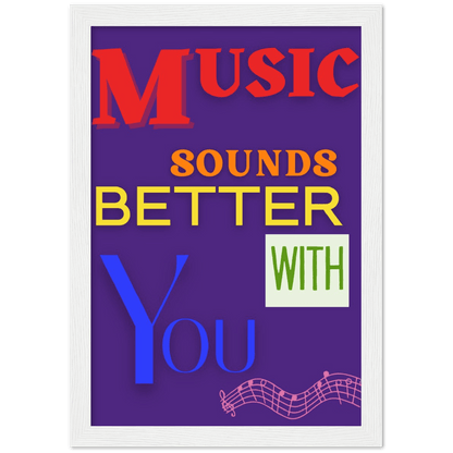 Wall Art - Music Sounds Better - Loved Lyrics Series | LGBTQIA+ Queer Wall Art