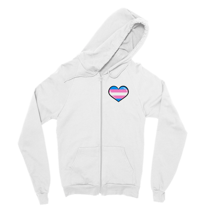 Hoodie - Be Who You Are Heart Zip Hoodie