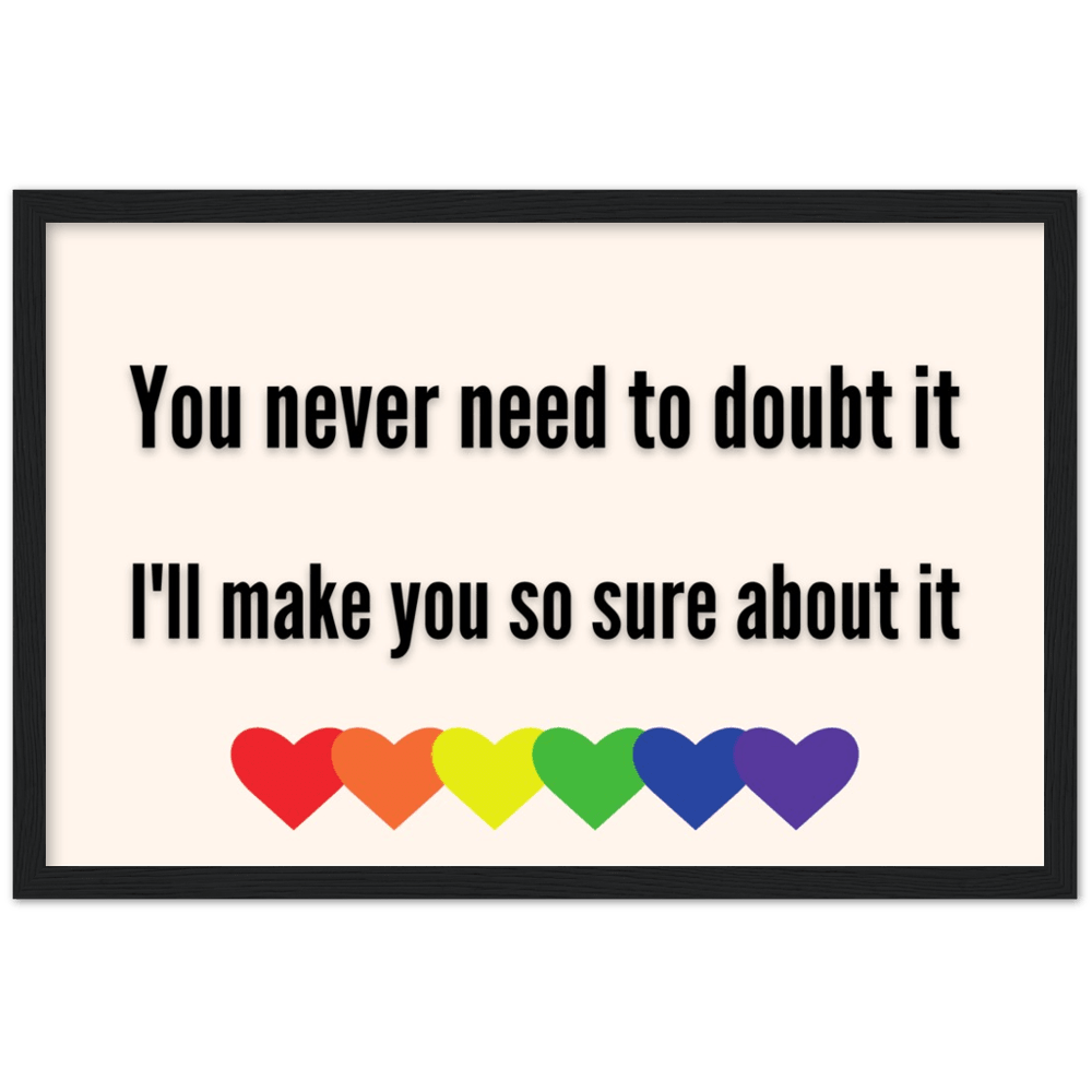 Wall Art - So Sure - Loved Lyrics Series | LGBTQIA+ Queer Wall Art