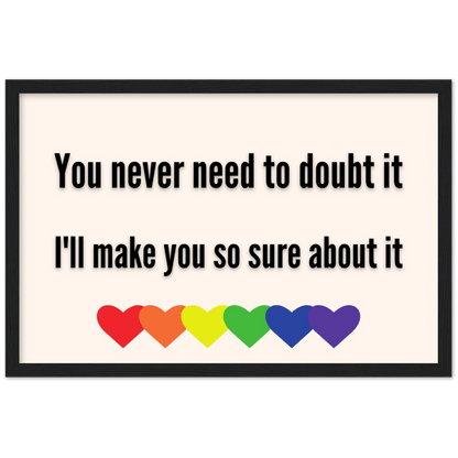 Wall Art - So Sure - Loved Lyrics Series | LGBTQIA+ Queer Wall Art