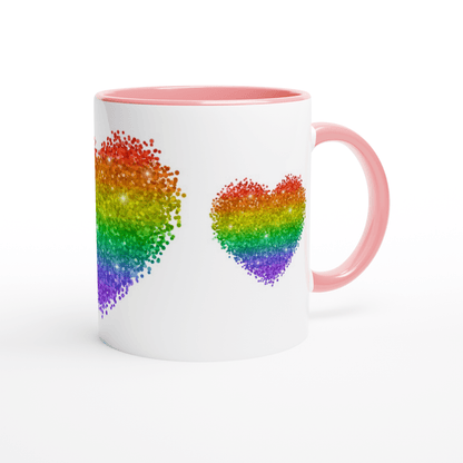 Mug - Glitter Heart Mug - LGBTQIA+ Queer