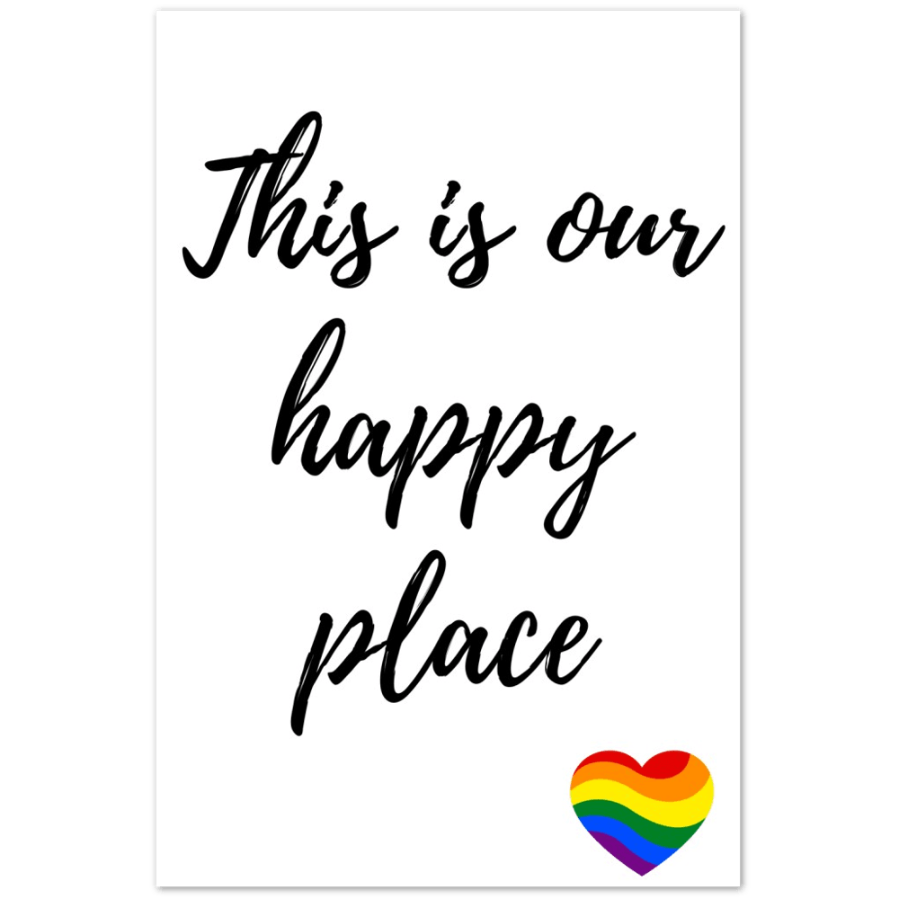 Wall Art - Happy Place - Quote Art Series - Foam Print