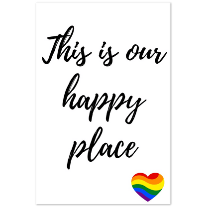 Wall Art - Happy Place - Quote Art Series - Foam Print