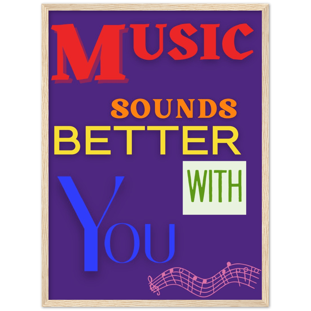 Wall Art - Music Sounds Better - Loved Lyrics Series | LGBTQIA+ Queer Wall Art