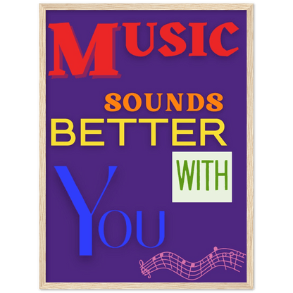 Wall Art - Music Sounds Better - Loved Lyrics Series | LGBTQIA+ Queer Wall Art