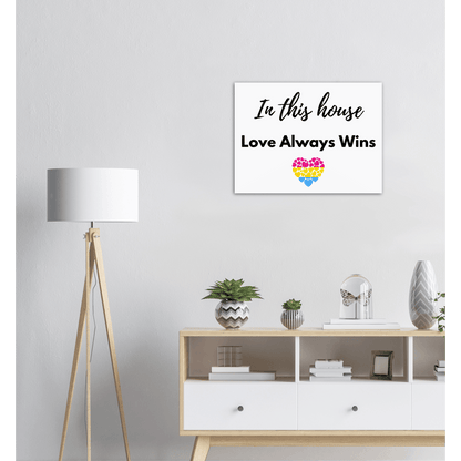 Wall Art - Love Always Wins - Quote Art Series - Foam Print