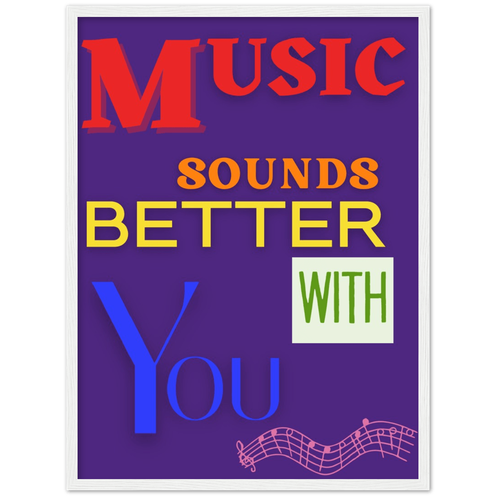 Wall Art - Music Sounds Better - Loved Lyrics Series | LGBTQIA+ Queer Wall Art