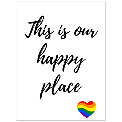 Wall Art - Happy Place - Quote Art Series - Foam Print