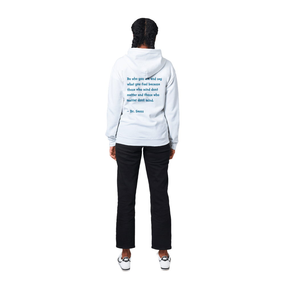 Hoodie - Be Who You Are Heart Zip Hoodie