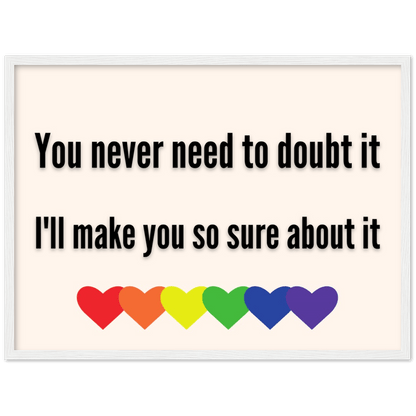 Wall Art - So Sure - Loved Lyrics Series | LGBTQIA+ Queer Wall Art