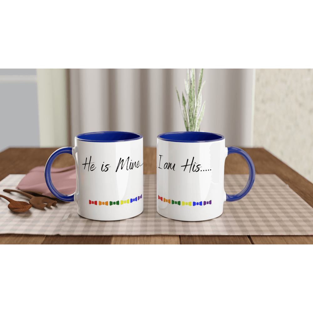 Mugs - He Is Mine / I Am His Ceramic Mug - LGBTQIA+ Queer