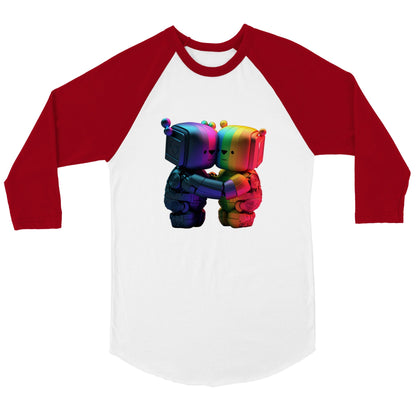 T-Shirt - Robo Love - 3/4 Sleeve Raglan T-Shirt