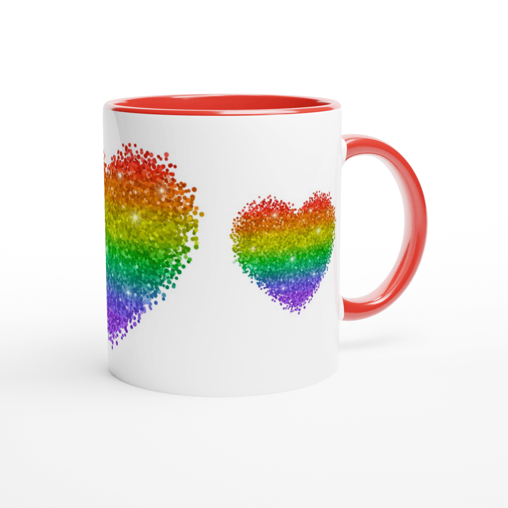 Mug - Glitter Heart Mug - LGBTQIA+ Queer