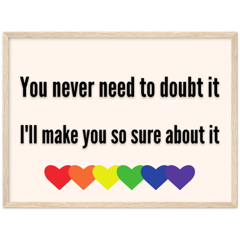 Wall Art - So Sure - Loved Lyrics Series | LGBTQIA+ Queer Wall Art