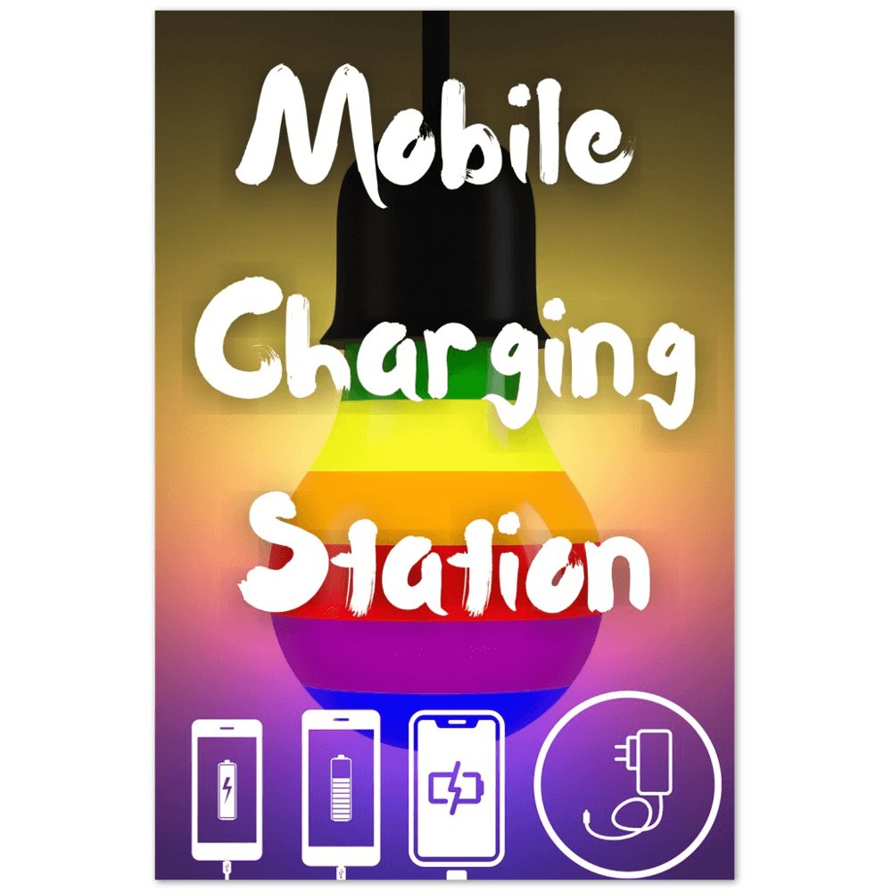 Wedding Posters - Mobile Charging Station - Foam Charging Station Sign