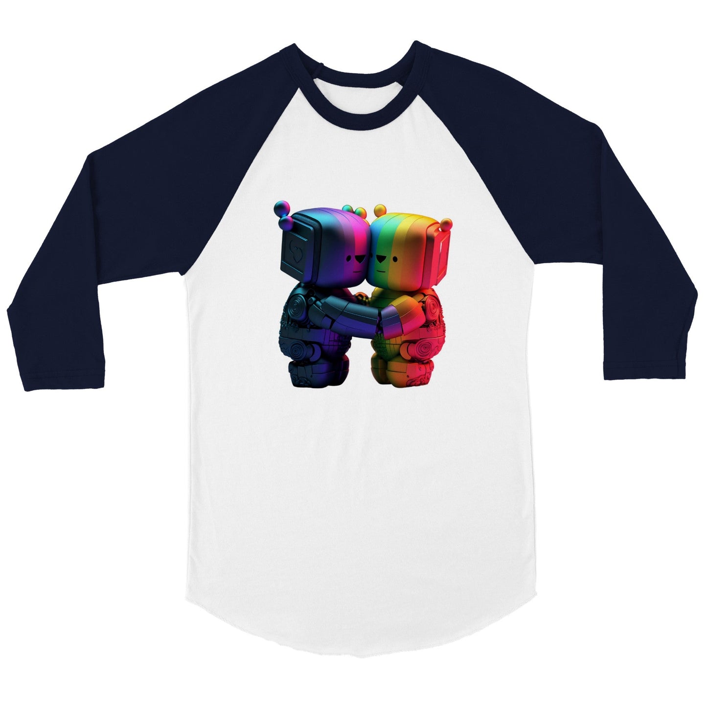 T-Shirt - Robo Love - 3/4 Sleeve Raglan T-Shirt