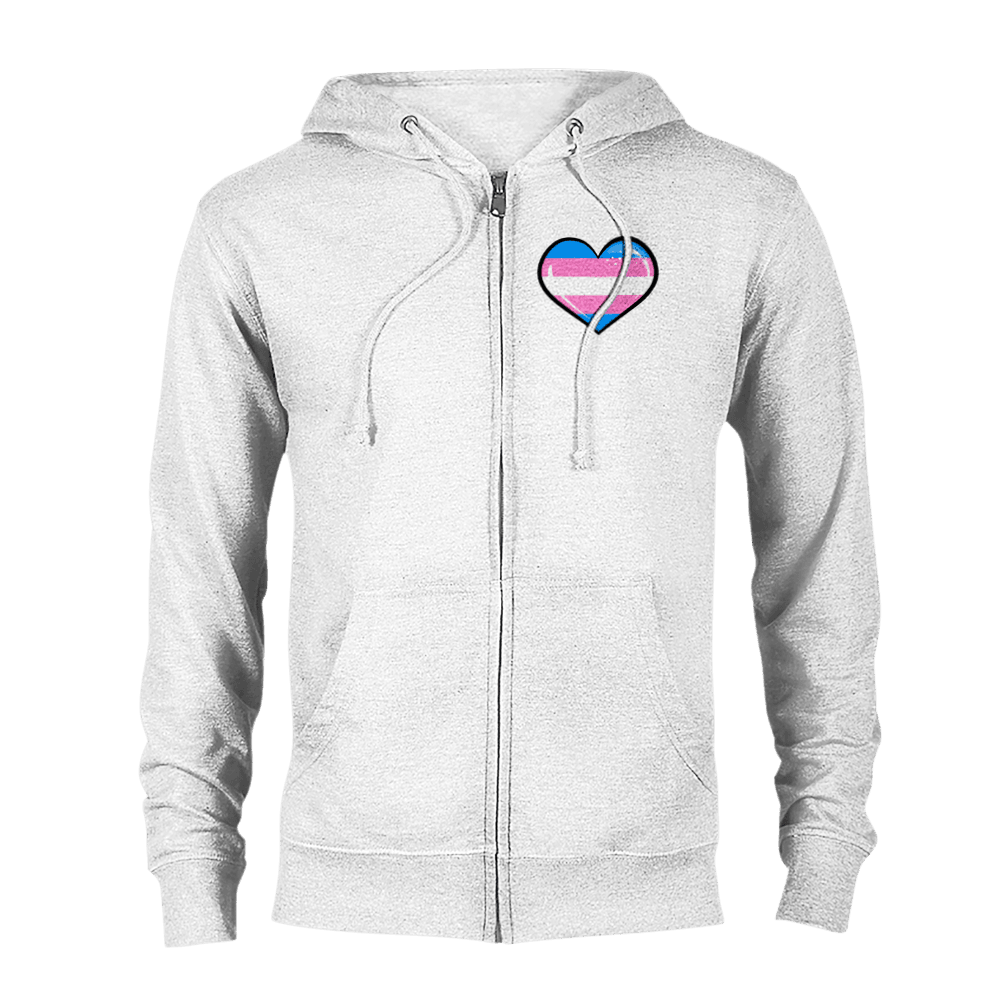 Hoodie - Be Who You Are Heart Zip Hoodie