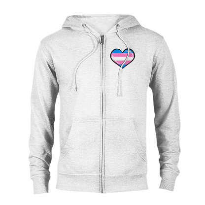 Hoodie - Be Who You Are Heart Zip Hoodie