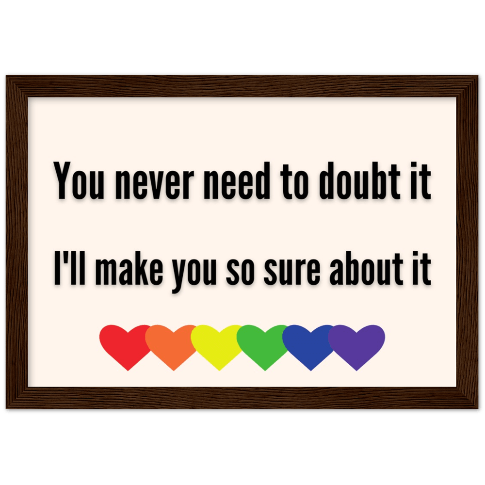 Wall Art - So Sure - Loved Lyrics Series | LGBTQIA+ Queer Wall Art