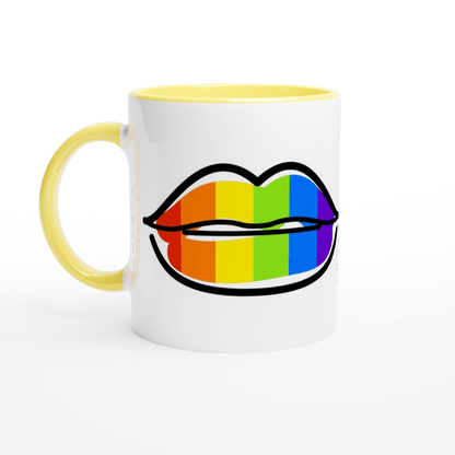 Mug - Rainbow Pride Lips Mug - LGBTQIA+ Queer