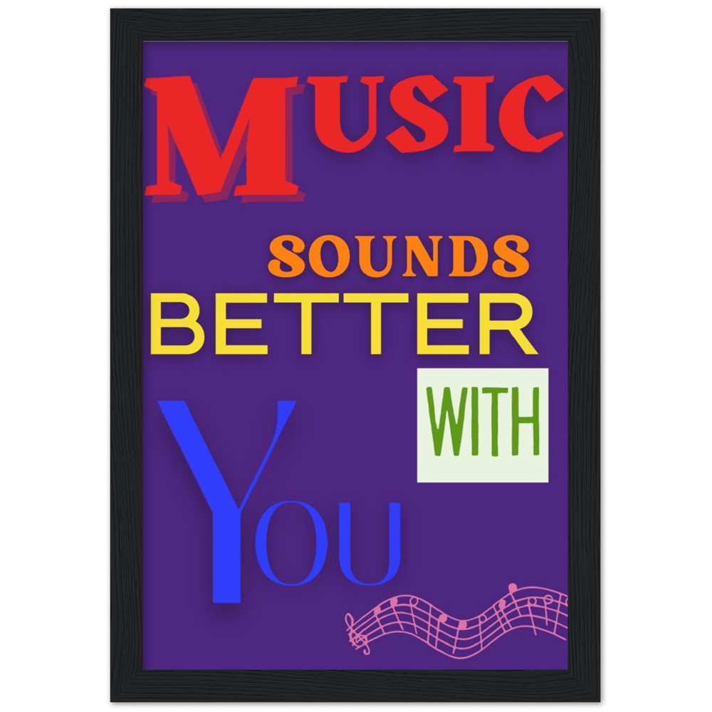 Wall Art - Music Sounds Better - Loved Lyrics Series | LGBTQIA+ Queer Wall Art