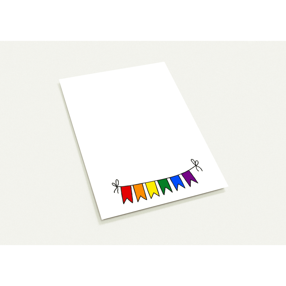 Invitation - Pride Flag Banner Invitation Paper - Pack Of 10