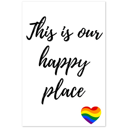 Wall Art - Happy Place - Quote Art Series - Foam Print