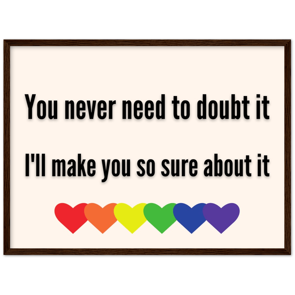 Wall Art - So Sure - Loved Lyrics Series | LGBTQIA+ Queer Wall Art