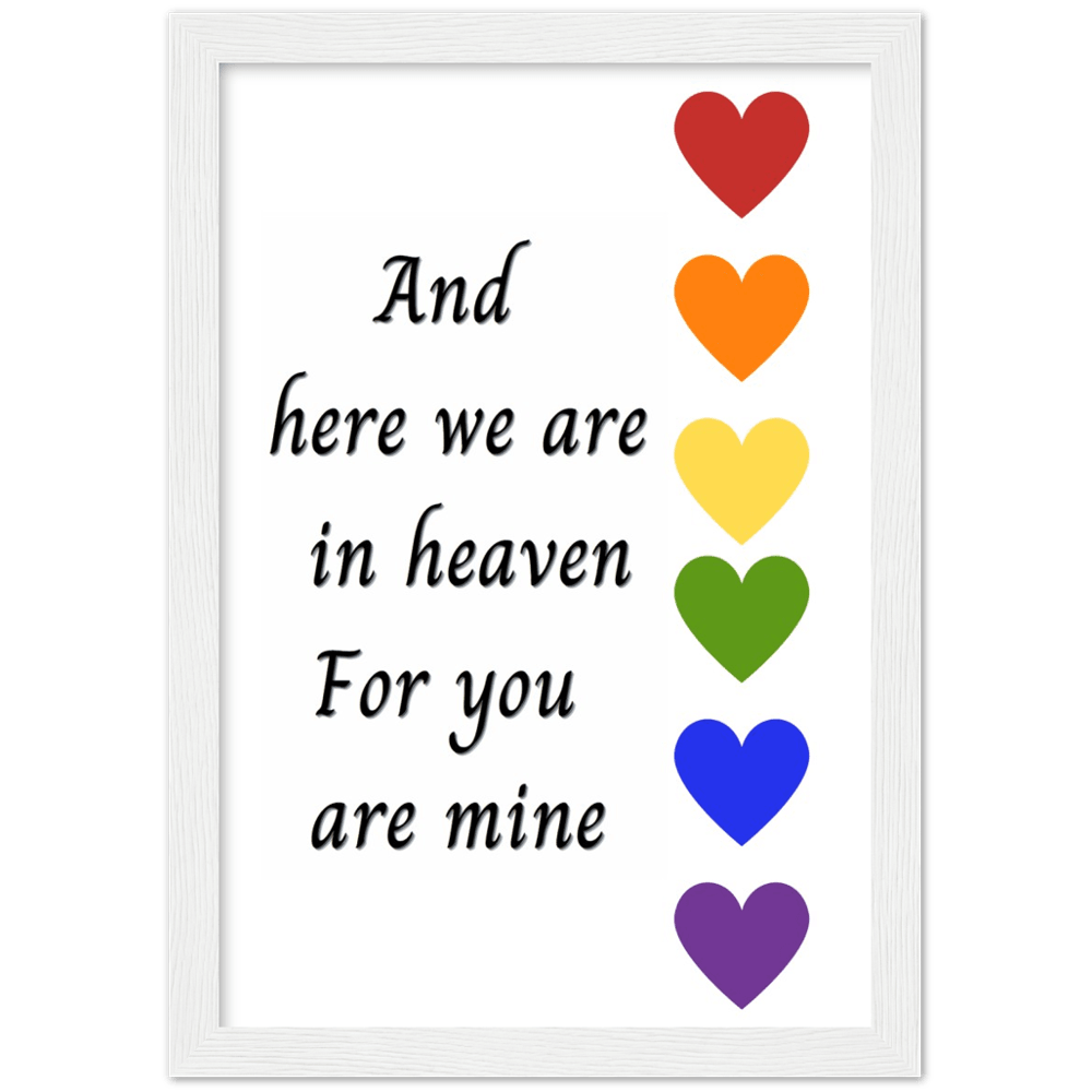 Wall Art - In Heaven - Loved Lyrics Series | LGBTQIA+ Queer Wall Art