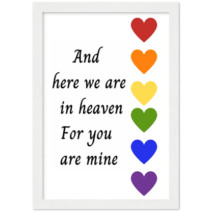 Wall Art - In Heaven - Loved Lyrics Series | LGBTQIA+ Queer Wall Art