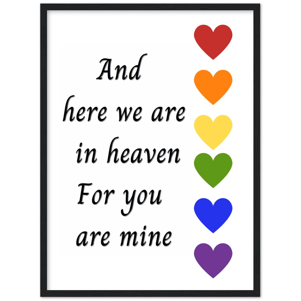 Wall Art - In Heaven - Loved Lyrics Series | LGBTQIA+ Queer Wall Art