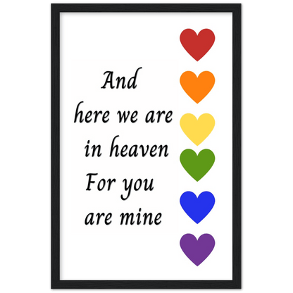 Wall Art - In Heaven - Loved Lyrics Series | LGBTQIA+ Queer Wall Art