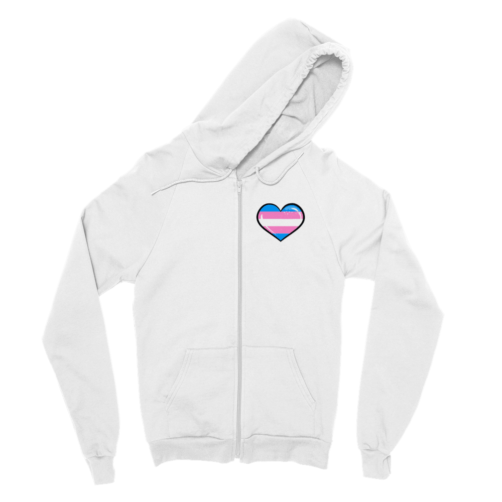 Hoodie - Be Who You Are Heart Zip Hoodie