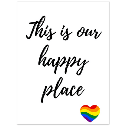 Wall Art - Happy Place - Quote Art Series - Foam Print